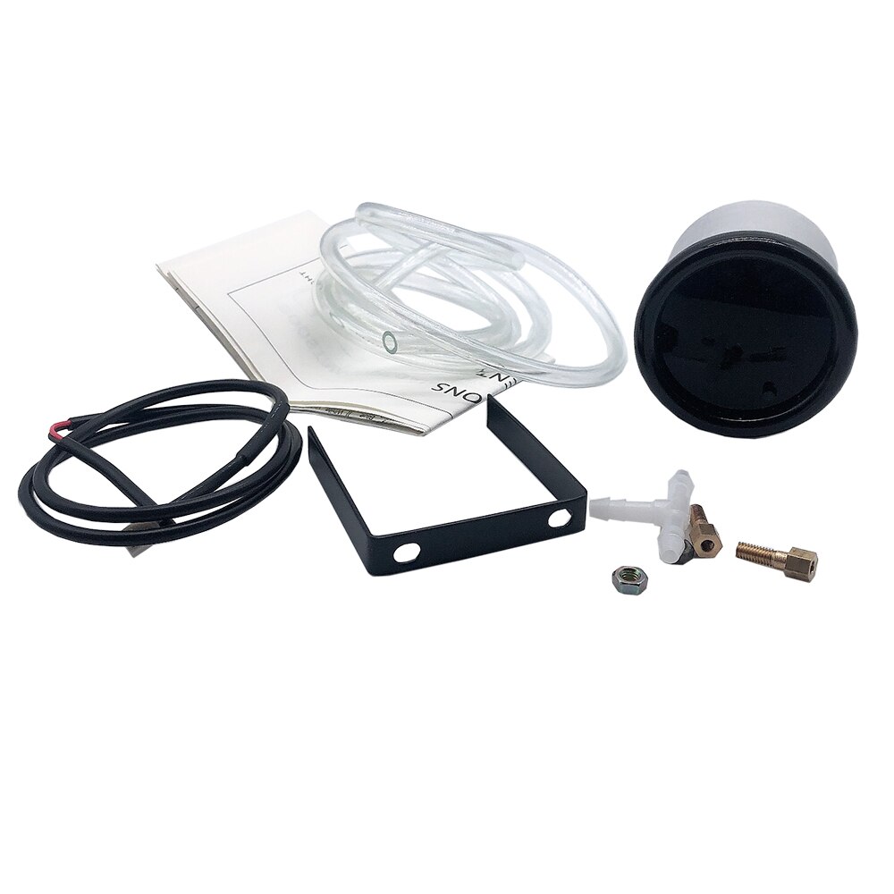 Black 2”Turbo Boost Gauge 52mm Tinted 7 Color 0-30 PSI Pressure Vacuum Turbo Meter 2"