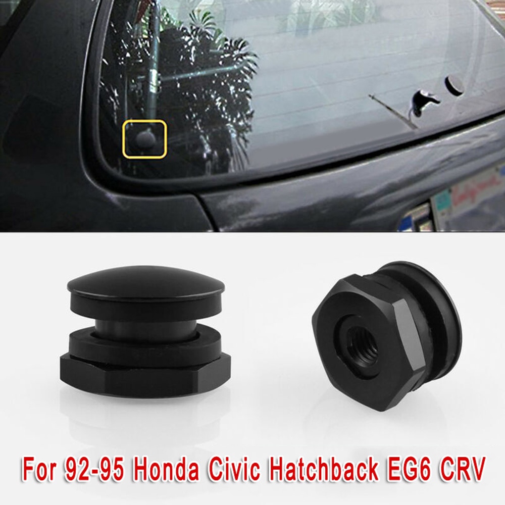 For Honda Civic Hatchback 92-95 EG6 CRV Windshield Strut Aluminum Alloy Black 2pcs