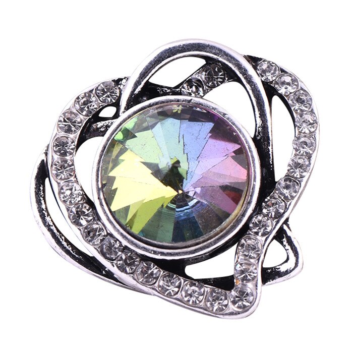 Harten bloemen strass schoonheid 20mm drukknopen passen diy 18mm drukknopen armband drukknopen kerst: Kz1426- kristallen