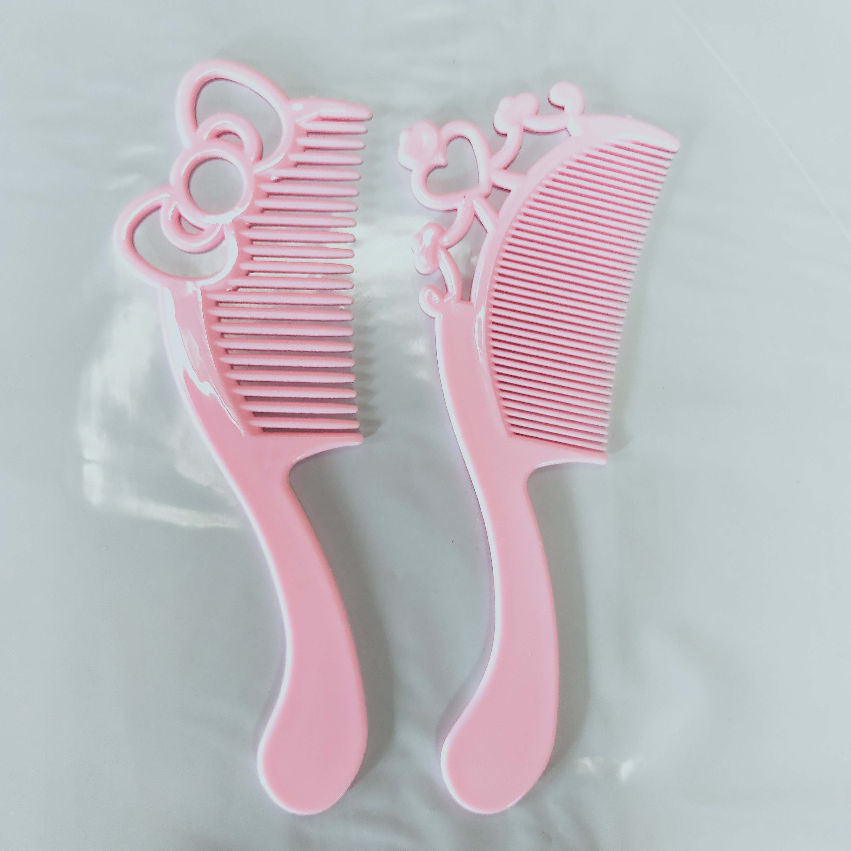 2 unids/lote de cepillo de pelo de plástico de dibujos animados para niños y niñas, cepillo de pelo para niñas, peine de pelo de , peluquería para niñas