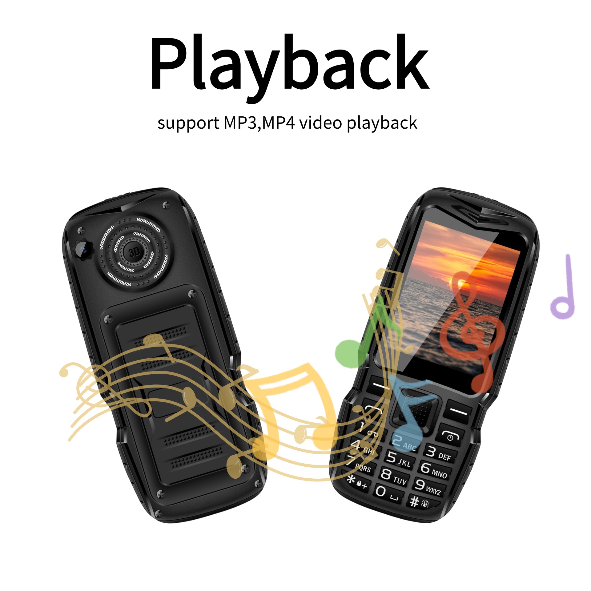 Mafam  n6700 duurzame mobiele telefoon, simlockvrij, grote batterij, 2.4 inch scherm, twee simkaarten, zaklamp, lage straling, bluetooth, draagbare mobiele telefoon