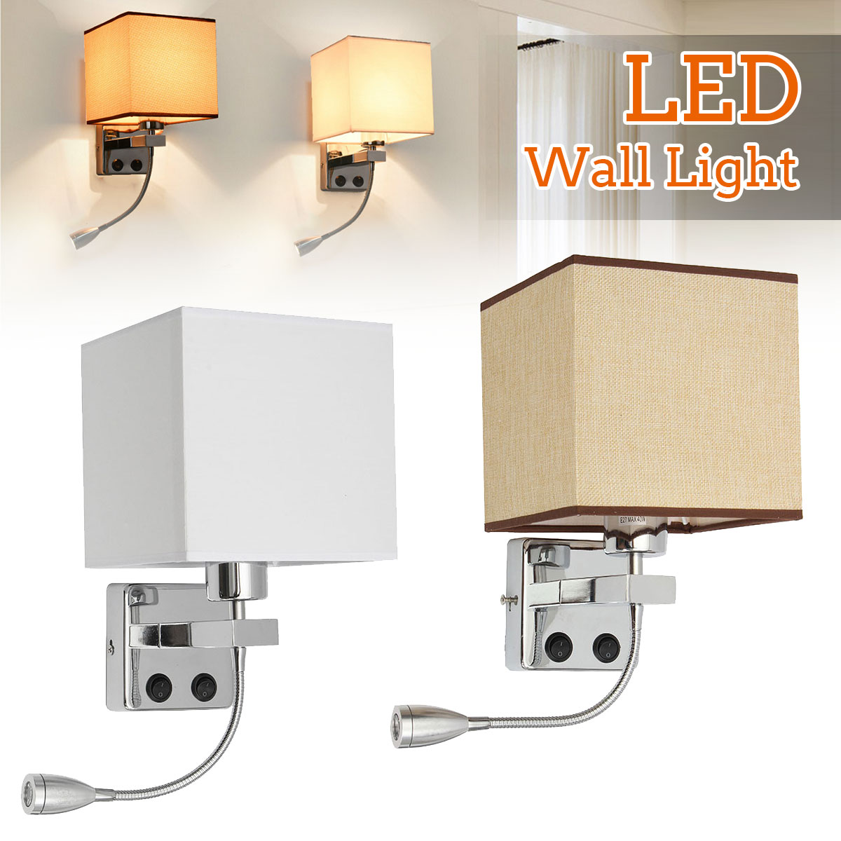 Moderne LED Wandlamp Verstelbare LED Wall Licht Oog Beschermen Lezen Studie Lamp Indoor Outdoor Blaker Voor Thuis Slaapkamer Gang
