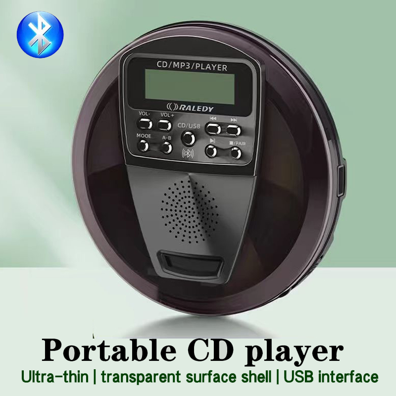 Portable CD Walkman with Bluetooth Speaker Ultra-thin CD Player Student English USB Flash Disk Repeat Speaker MP3 USB