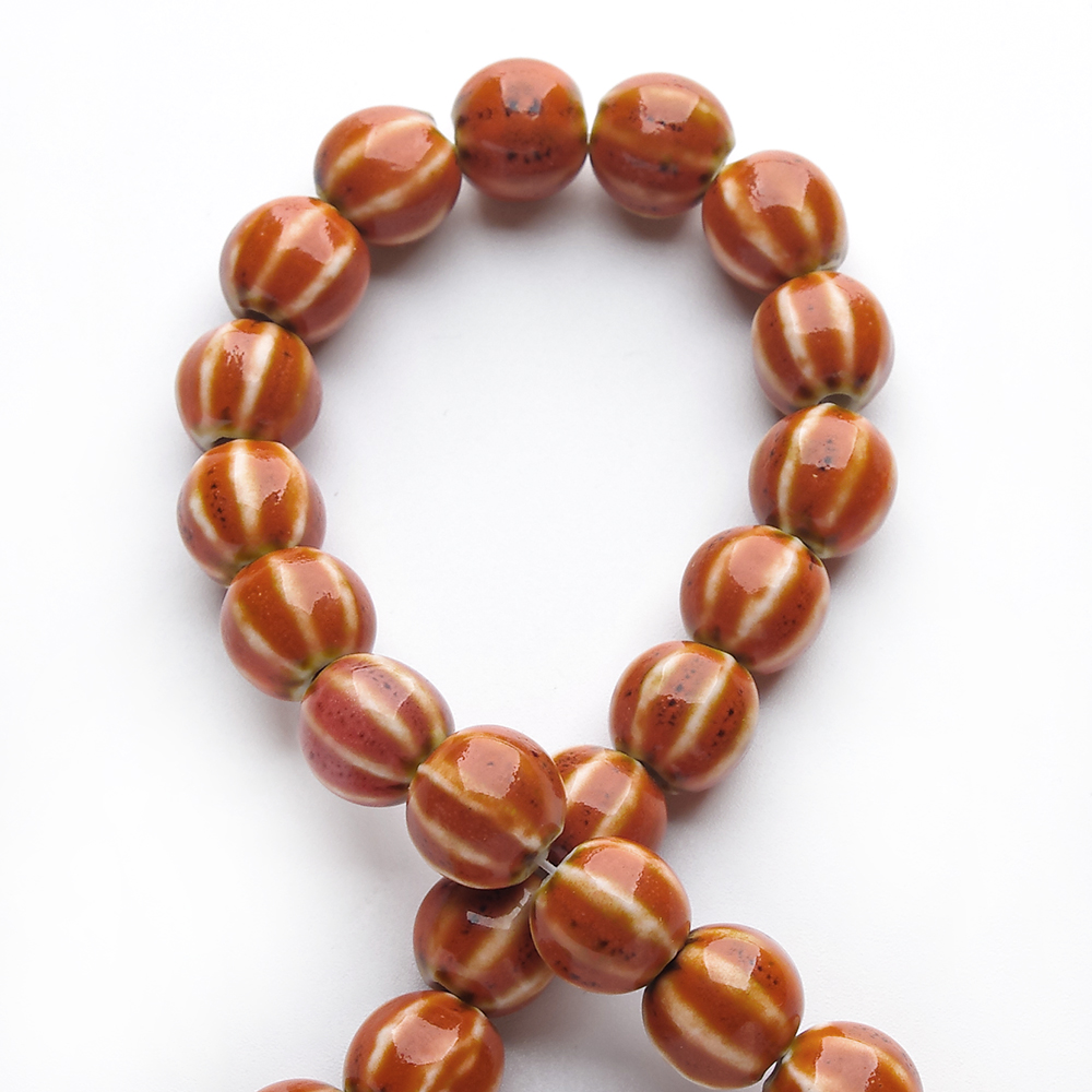 1 hebra 28 Uds. Cuentas redondas de cerámica de 1,1 cm porcelana hecha a mano DIY para la fabricación de joyas fabricación de cuentas de porcelana esmaltada: Morado