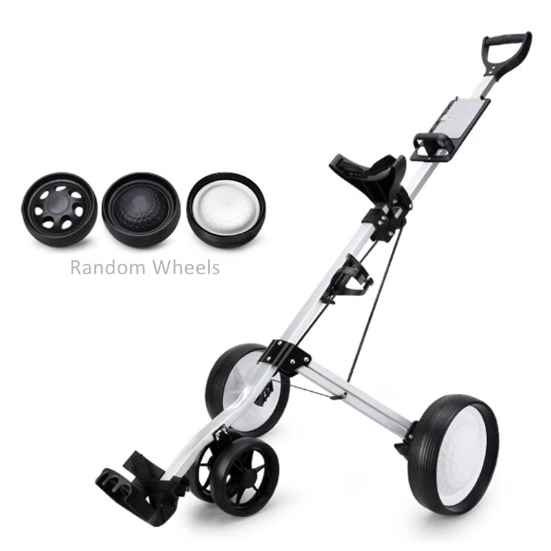 Jaycreer 3 Wielen Of 2 + 2 Wielen Draagbare Opvouwbare Golf Pull Push