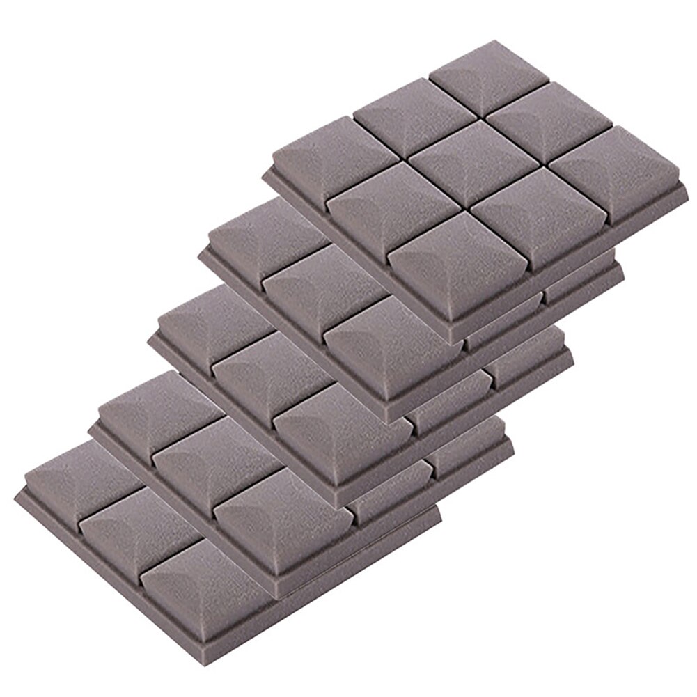 5 Pcs Akoestische Geluiddichte Schuim Geluidsabsorberende Panel Voor Home Studio Ktv 30X30Cm In Voorraad: Grey
