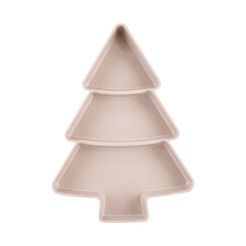 Christmas Tree Shaped Candy Snacks Nuts Dried Fruit Plastic Plate Snack Plate Bowl Breakfast Tray Wedding Party Dessert: Pink