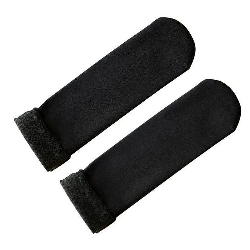 Calcetines térmicos de lana, Cachemira, para nieve, terciopelo sin costuras, para dormir, esquí, 1 par: (Black
