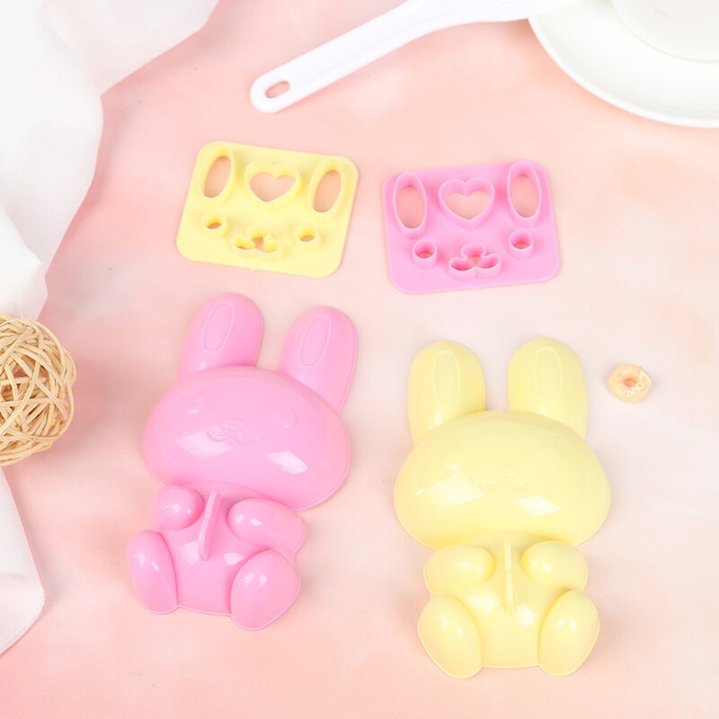 3PCS DIY Cute Smile Sandwich Tool Sushi Nori Rice Mold Decor Cutter Bento Maker