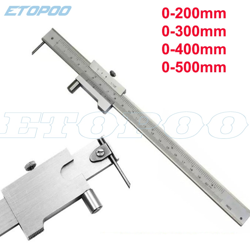 0-200mm 0-300mm 0-400mm 0-500mm Stainless Steel Parallel Marking Vernier Caliper With Carbide Scriber Marking Gauge Tool