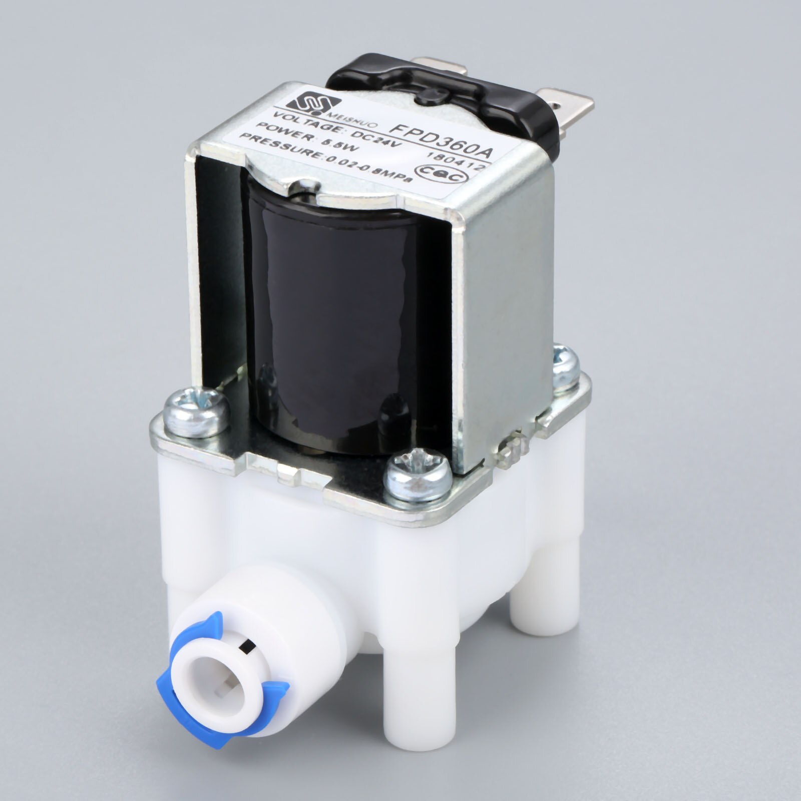 1Pc Electric Water Valve 24V DC Water Solenoid Valve 1/4" Hose Connector for RO Reverse Osmosis System Water Purifier Controller