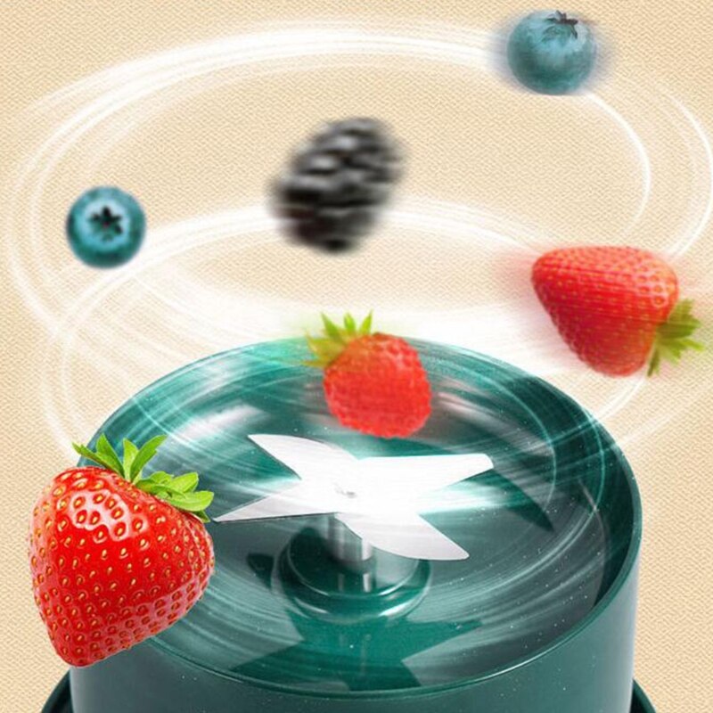 Portable Blender Personal Size Blender Smoothies and Shakes Mini Blender USB Rechargeable Four Blades Handheld Blender