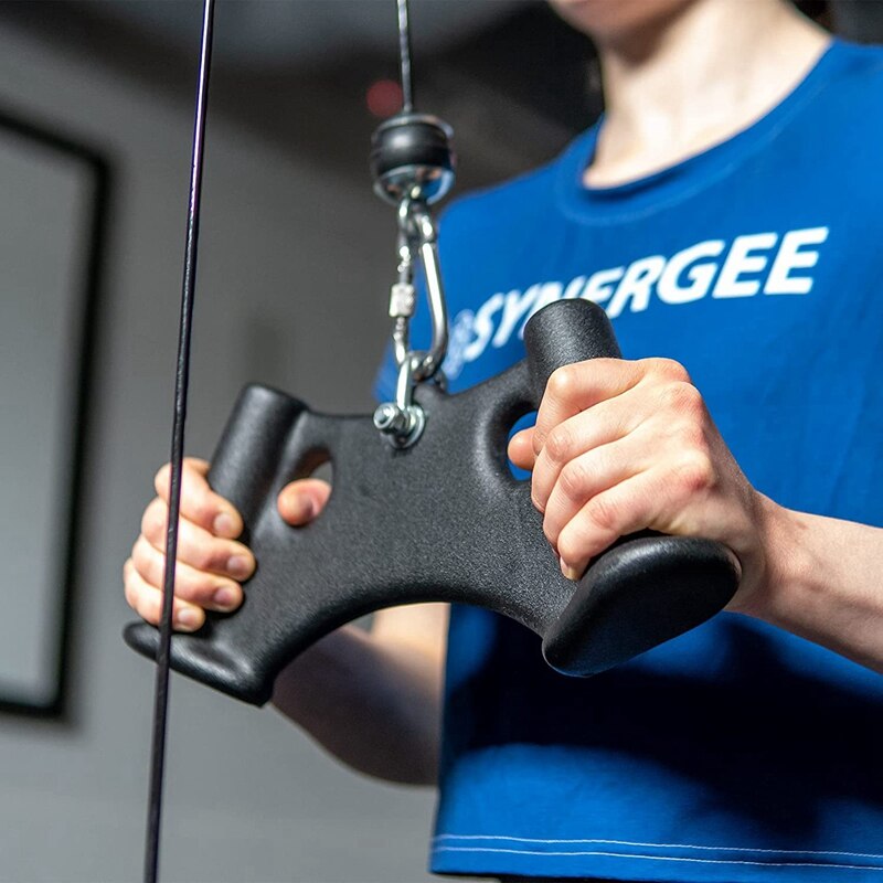 Cable Machine Attachments.Matte Handles With Universal Attachment For Cable Machines, Pull Down, Press Down, Row,Triceps