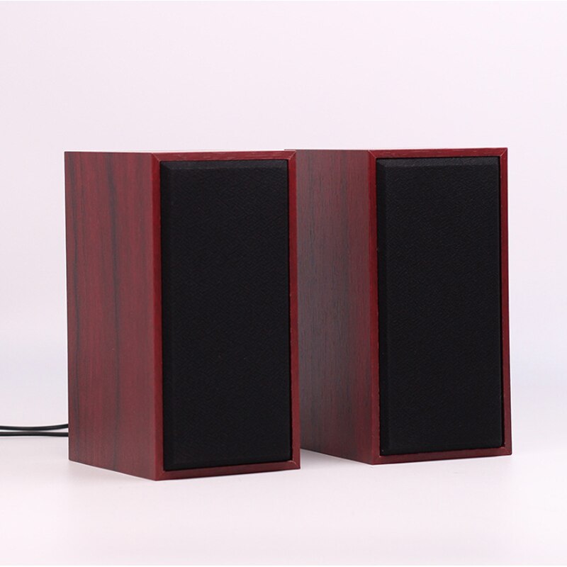 USB Wired Wood Combination Computer Speakers Stereo Music Player Subwoofers Sound Box For Laptop Wooden Multimedia Speaker