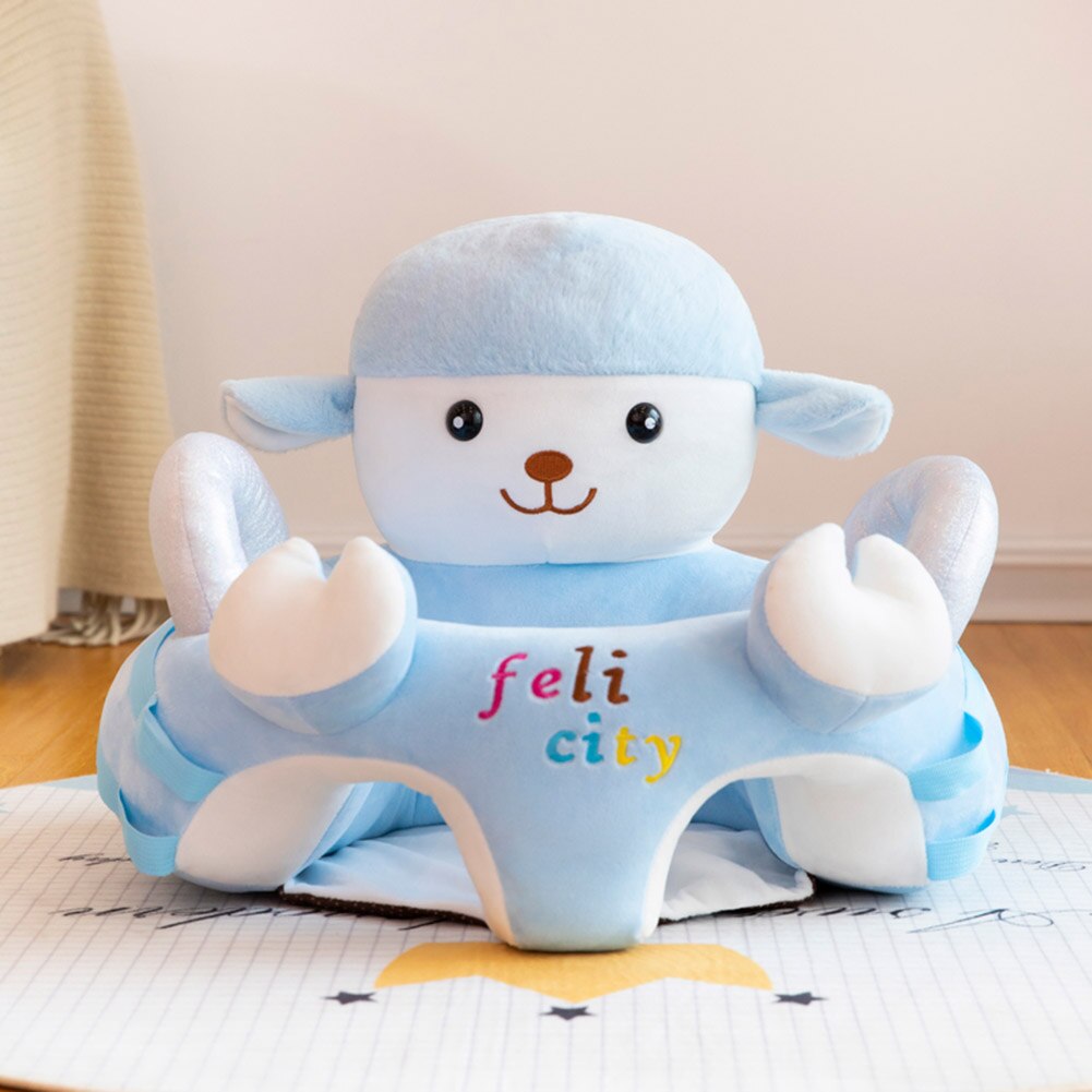Baby plys stol sofa støtte sæde spædbørn småbørn rede let at lære at sidde tegneserieværktøj små børn tilbehør