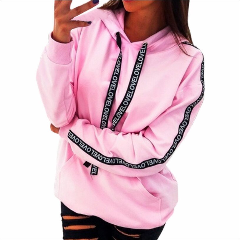 Womens Sweater Plus Size Lange Mouwen Effen Hoodies Hooded Trui Casual Top Singels Poleron Sudadera Con Capucha