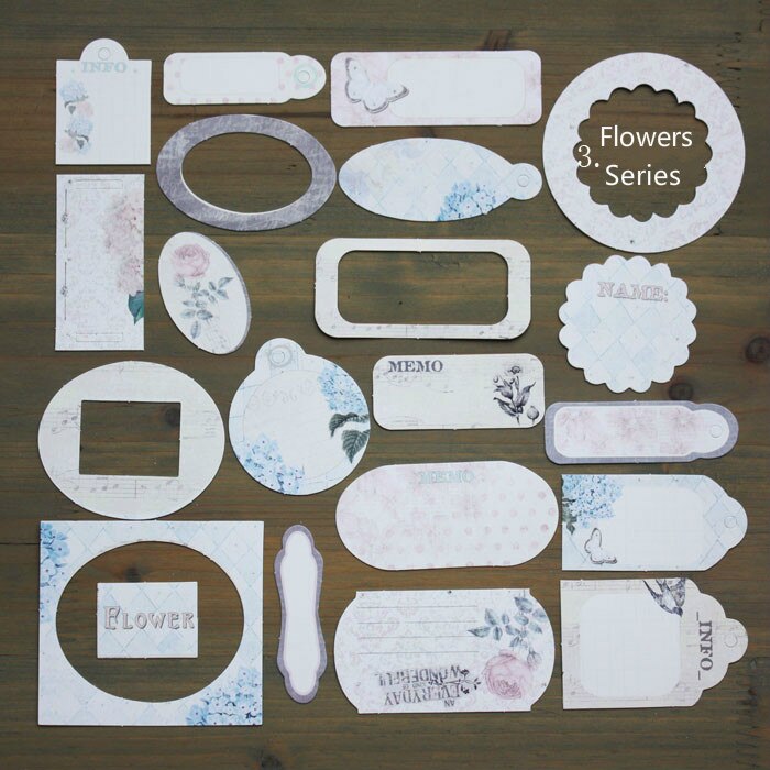 YPP CRAFT 21pcs Colorful Cardstock Die Cuts for Scrapbooking Happy Planner/Card Making/Journaling Project DIY: flowers series