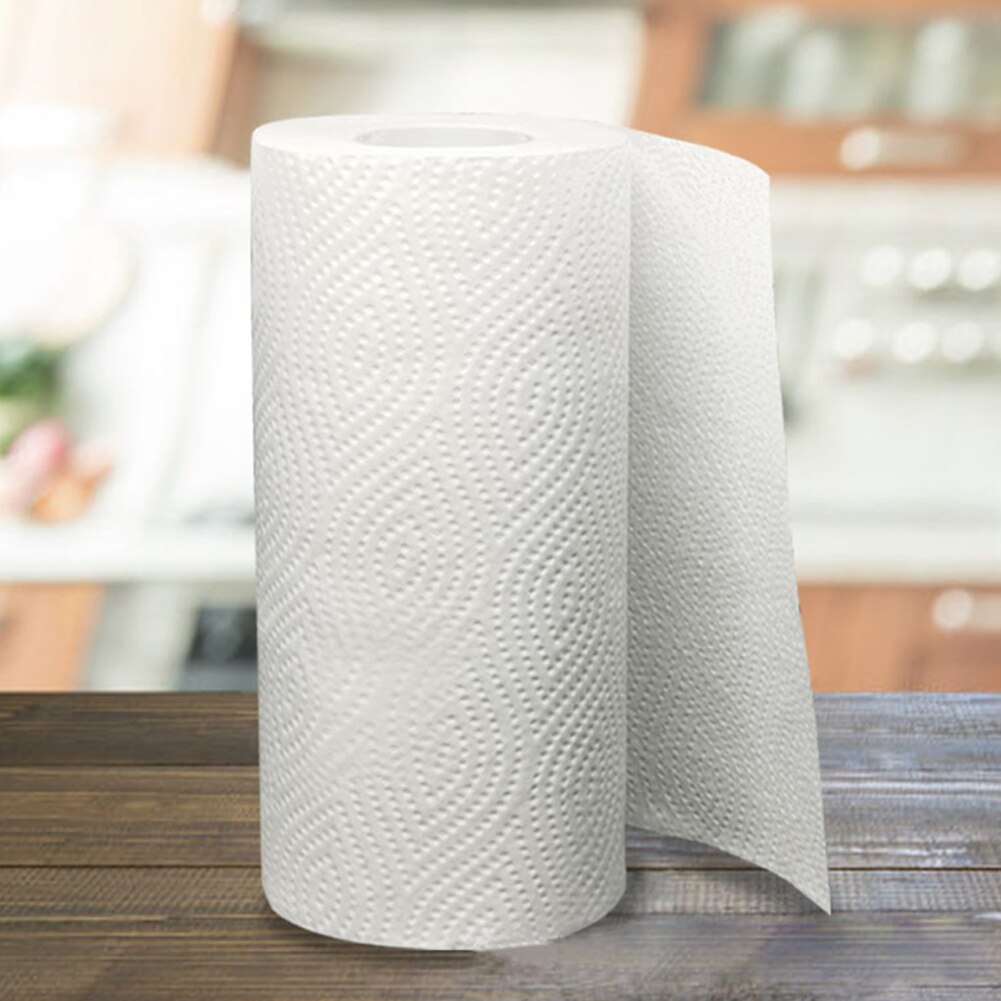 Kitchen 10 Rolls Disposable Cleaning Cloth Paper Dishcloth Cleaning Towel High Water Absorbency Wiping Scouring Pad