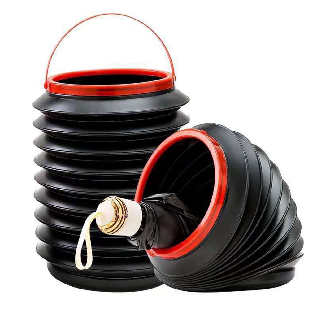 Cubos de basura multifunción para coche, cubo telescópico de 4L, Cubo de almacenamiento de plástico para basura