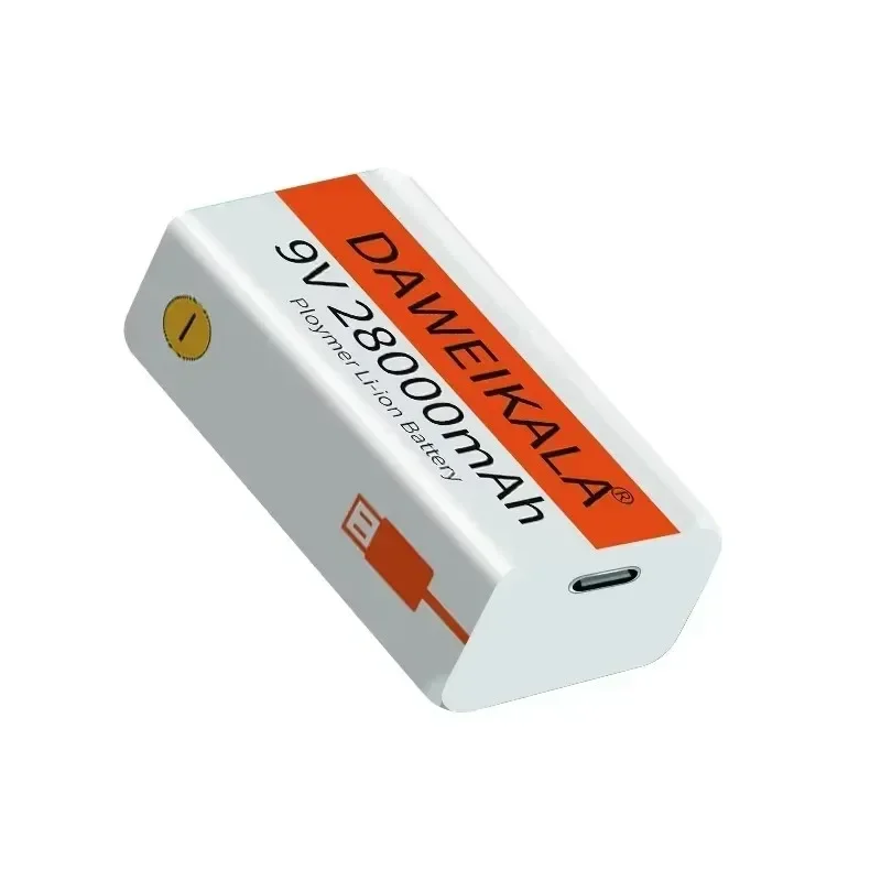9V battery 28000mAh li-ion Rechargeable battery Type-C Battery 9v for Multimeter Microphone Toy Remote Control KTV use
