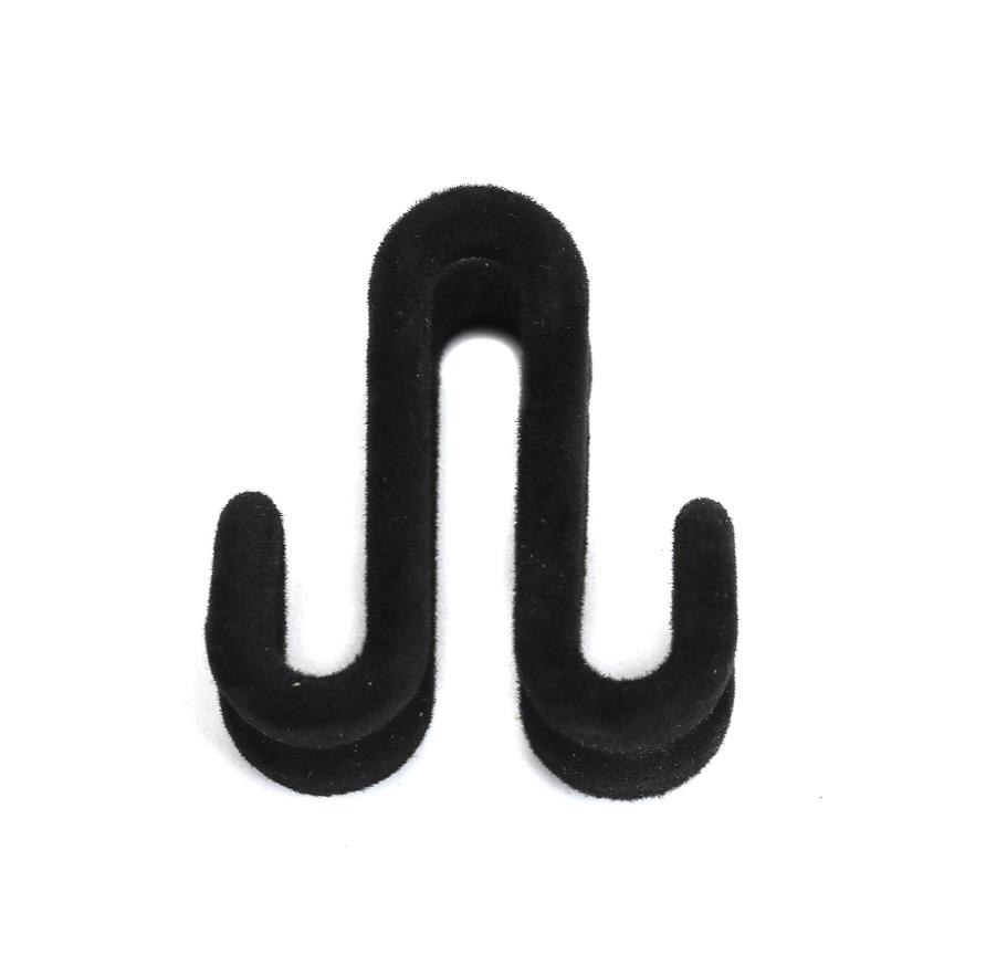 Doreen Box 5PC Plastic Flocking Dual Hook Multifunctional Portable Hooks Clothes Bags Hangers Drying Racks Wardrobe Storage Rack: 4