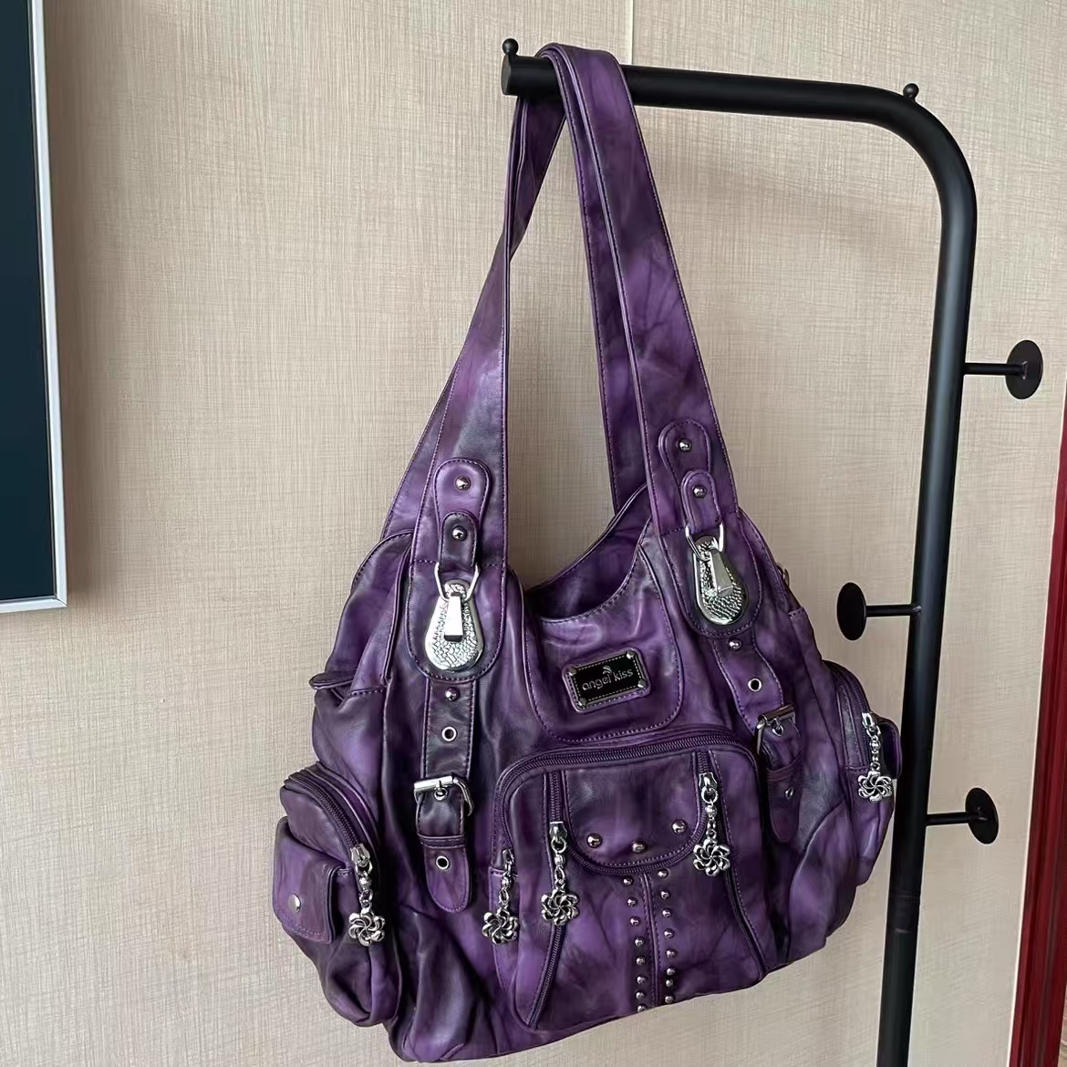 Bolso de mano para mujer, bolsos de hombro clásicos, bolso de PU a la , bolso de mano para mujer, bolso de hombro grande, bolsa femenina