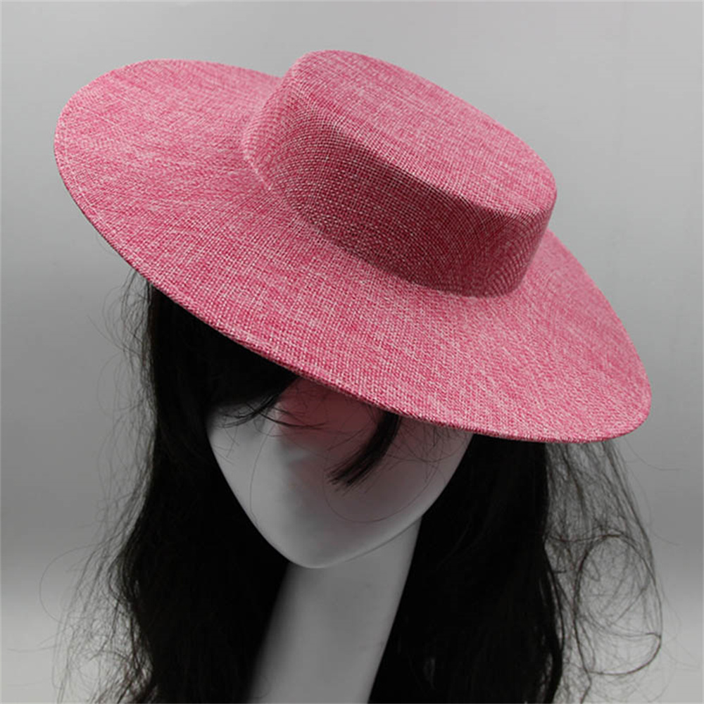 Dames Fascinators Hoedenmakerij Hoed Basis Feest Bruiloft Nep Lunquil Hoed Brede Rand Fedora Kentucky Derby Hoofddeksel Haaraccessoires