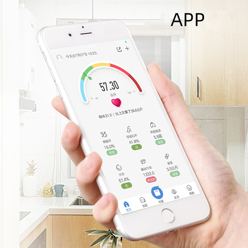 Body Fat Scale Smart Wireless Digital Bathroom Weight Scale Body Composition Analyzer With Smartphone App Bluetooth