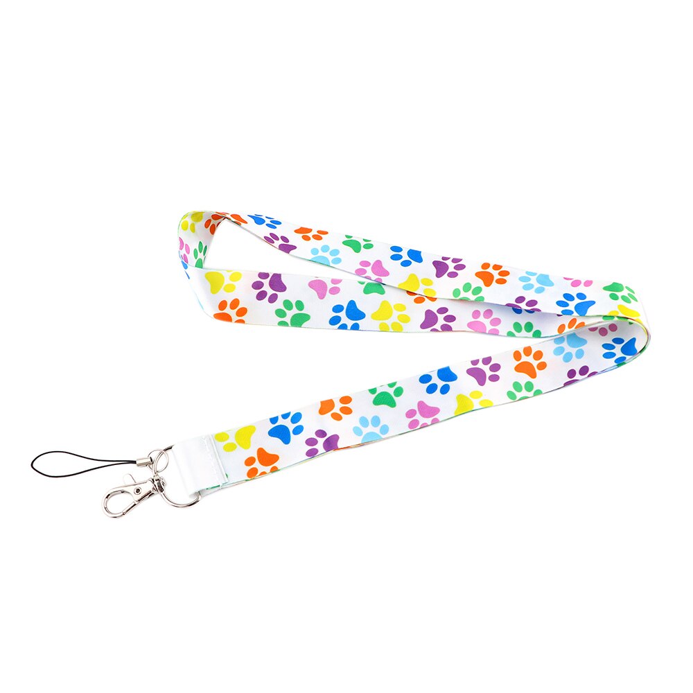 CB0193 Dog Paw moda smycz na szyje smycz posiadacz karty odznaka klawisz telefonu pierścień ID etykieta z imieniem pielęgniarka pokrowiec na karty materiały biurowe: 4