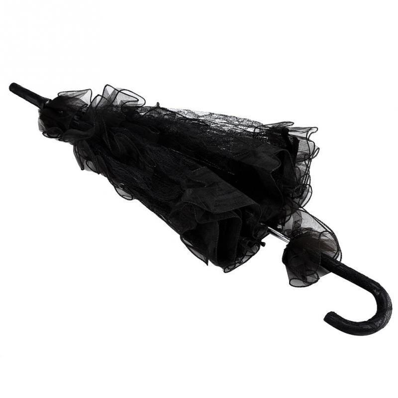 Vintage sort farve blonde paraply parasol til dame kvinder bryllup fest fotografering dekor rekvisitter blonde paraply dekoration