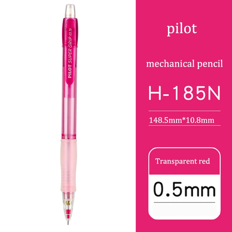 PILOT/ H-185N Color transparent mechanical pencil retractable nib mechanical pencil 0.5: Transparent red