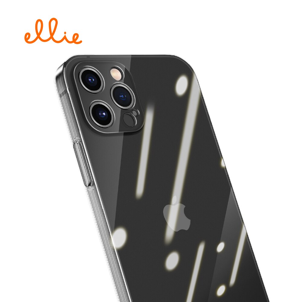 Ellie Thin Clear Back Cover Anti-Fall Soft TPU Silicone for iPhone 11 12 X XS Mini Pro Max Lightweight Phone Case