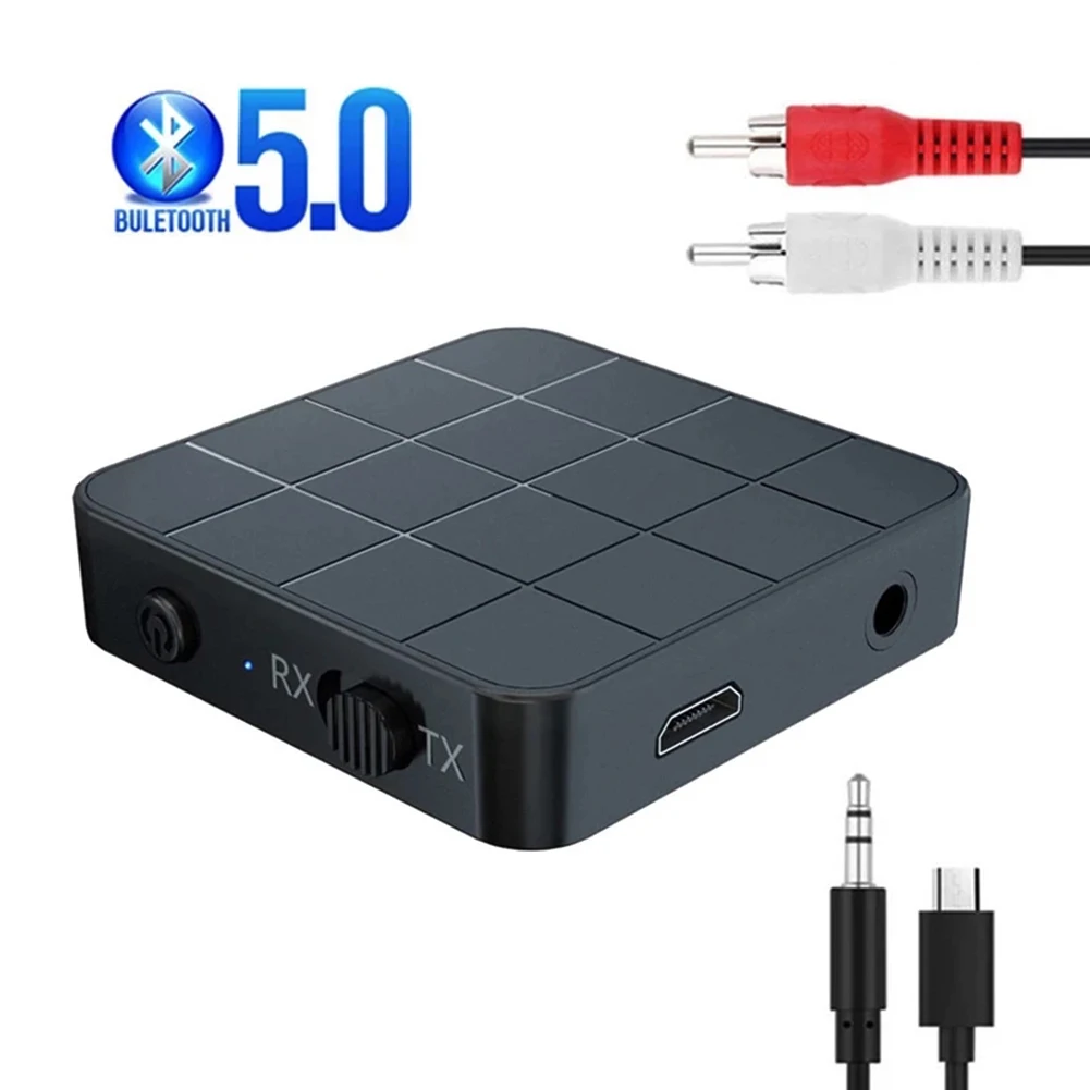 Receptor Bluetooth sem fio, Receptor de áudio 2 em 1, USB estéreo, 3.5mm Aux Jack para computador, Headset de carro, Computador