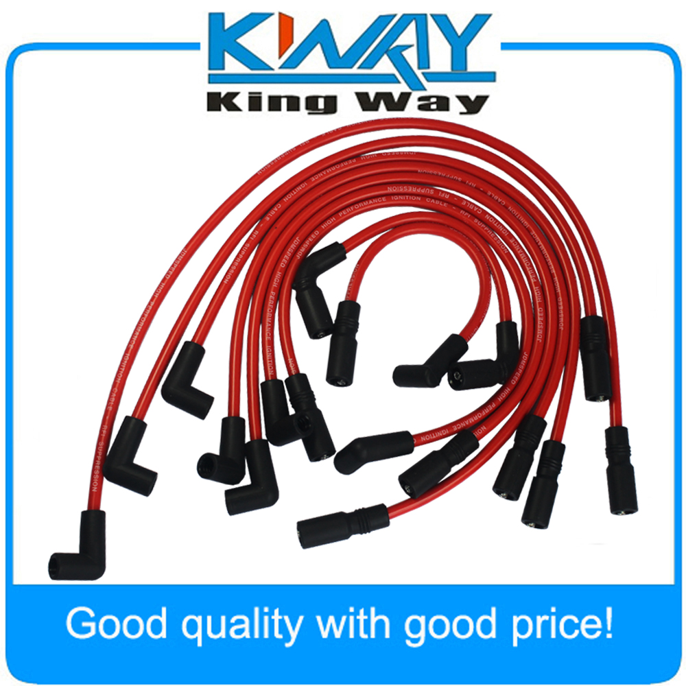 Juego De Cables De Bujía Rojos JDMSPEED Para Chevy GMC 4.3 V6 Vortec (1996-2014) – Alto Rendimiento