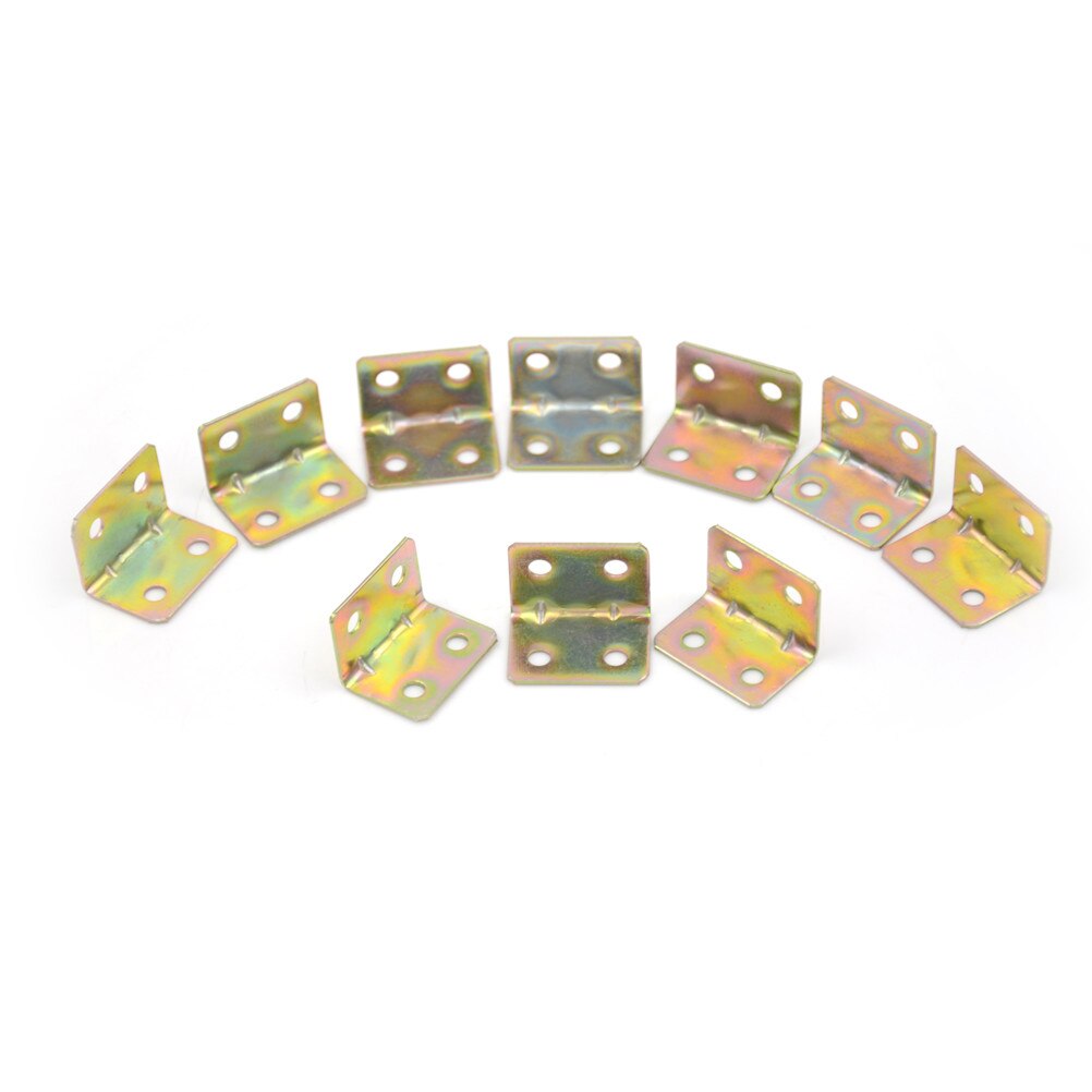 10 Stck Durcheinander Tonne 4 Löcher 90 Grad Metall Rechten Winkel Halterung Regal Unterstützung 29*20*4mm