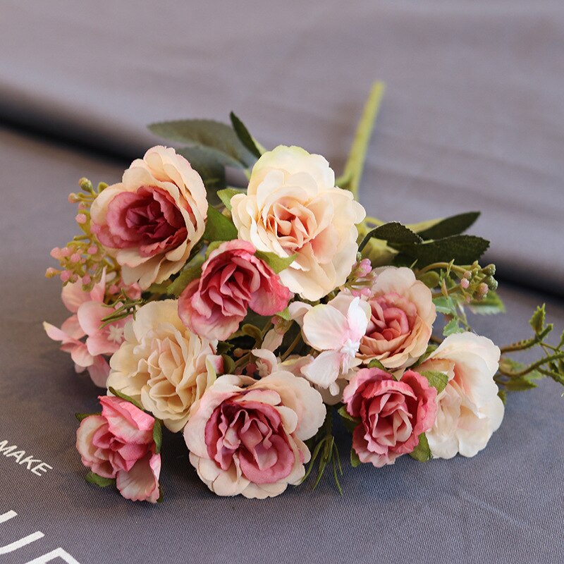 1 bunch peony artificial flowers plants Christmas false flower arrangemen Shooting props wedding decoration home decor