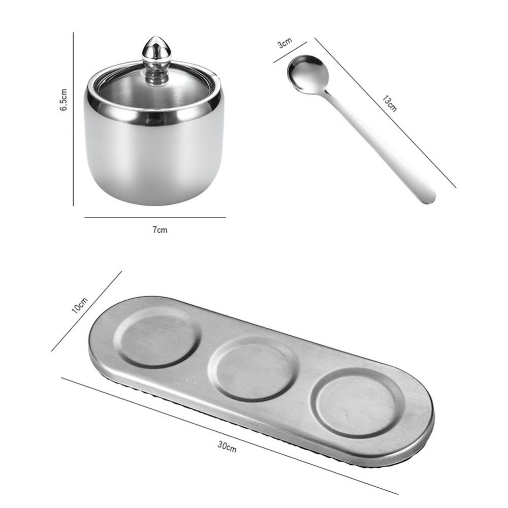 Stainless Steel Seasoning Jar Kitchen Salt Canister Multifunction Spice Storage Pot Container (1 Jar)