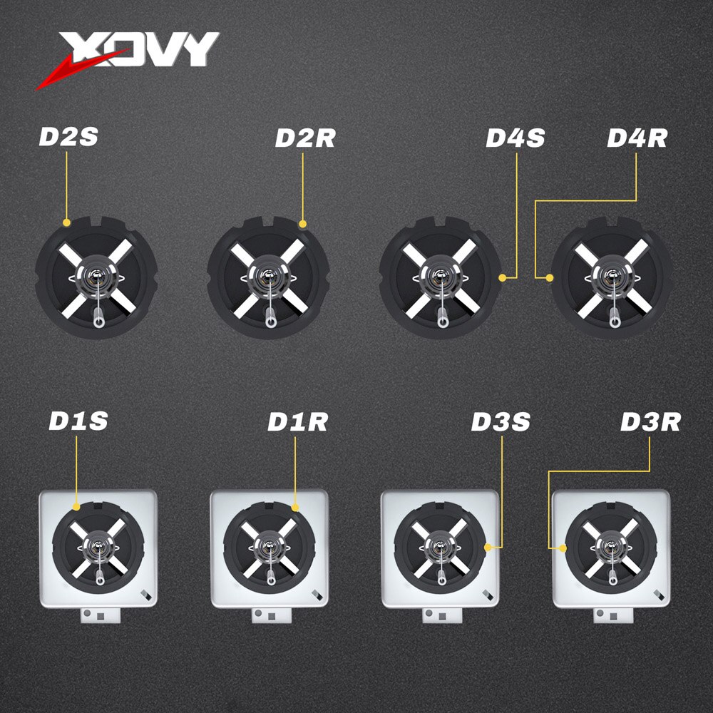 2PCS 6000K Xenon Light D1S D2S D3S D4S HID Bulb CBI HID Xenon Headlight 12V 35W Waterproof Super Bright Xenon Lamp Light