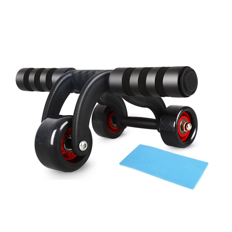 Fitness Abdominal Wheel AB Roller with Mat Abdominal Muscle Trainer for Fitness Exercise Health and Fitness Home Gym Equipment