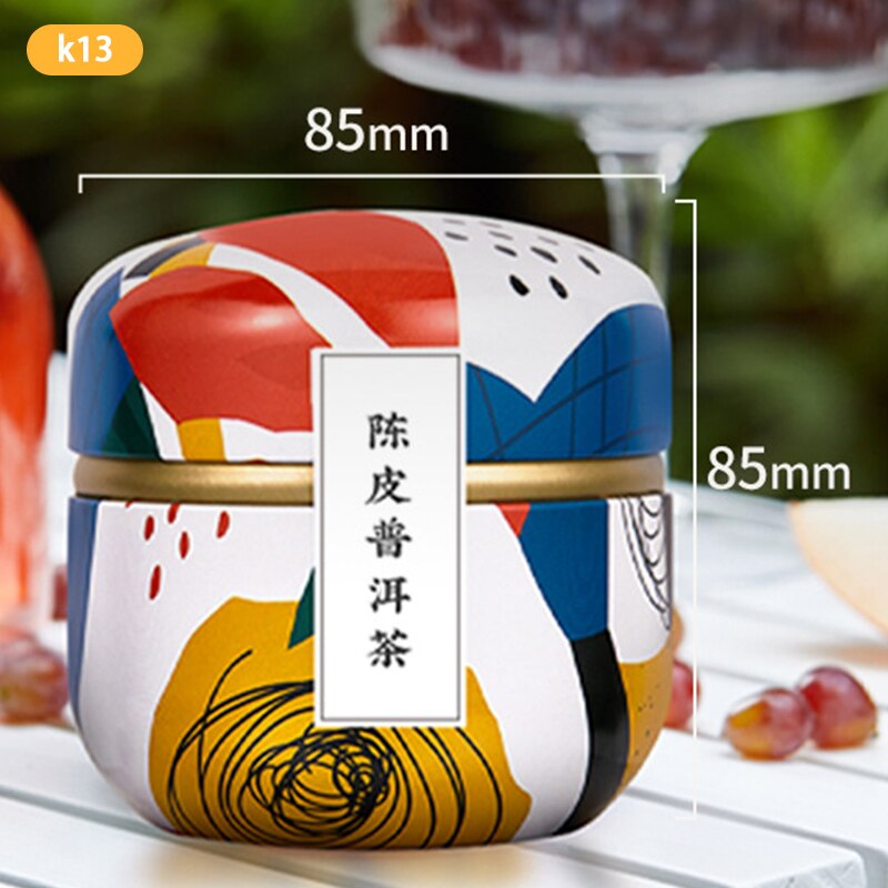 Tea Cans Retro Floral Tin Cans Tea Storage Box Wedding Candy Box Box Sealed Food Packaging Jars Candle Jars: -N13
