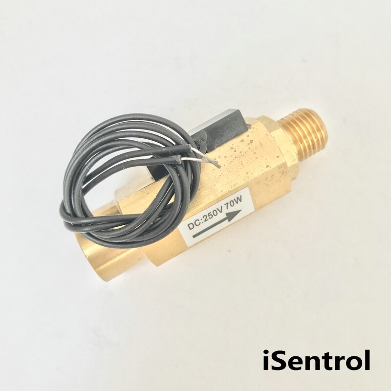 USM-FS41TC Flow Sensor Switch Reed Switch Brass Magnetic Sensor Switch 1.5-12L/min 250V DC 70W 2 wire iSentrol Zhongjiang Open