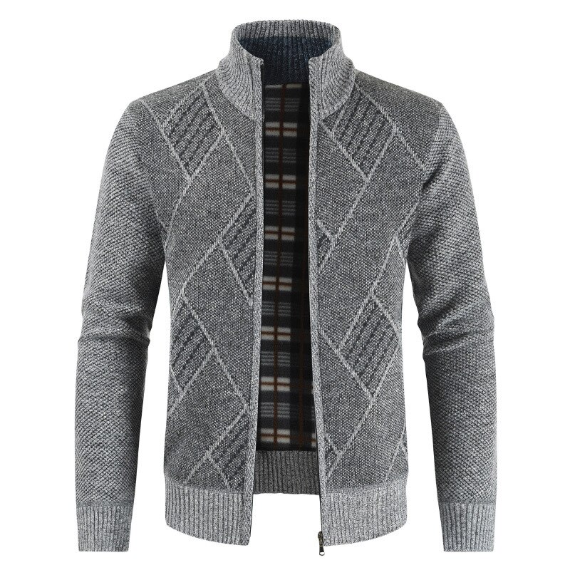Herfst Winter Slim Heren Trui Herfst Gebreide Truien Mannen Vest Jassen Mannelijke Kleding Casual Truien: Light Grey / M