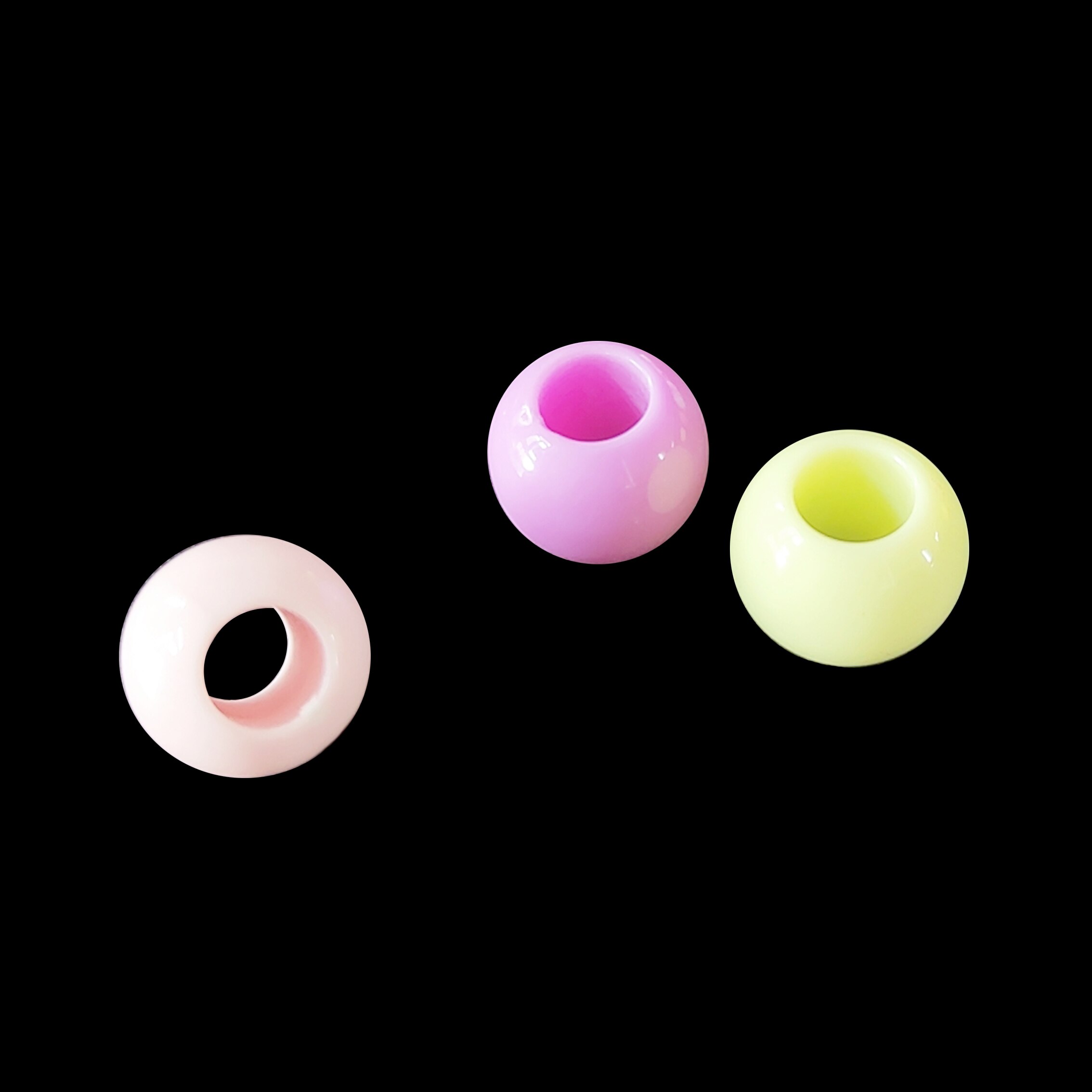 Colorful Braiding Hair Bead 50Pcs Plastic Dreadlock Hair Beads 6MM Big Hole Dreadlock Bead/Ring For Braiding Hair Extension