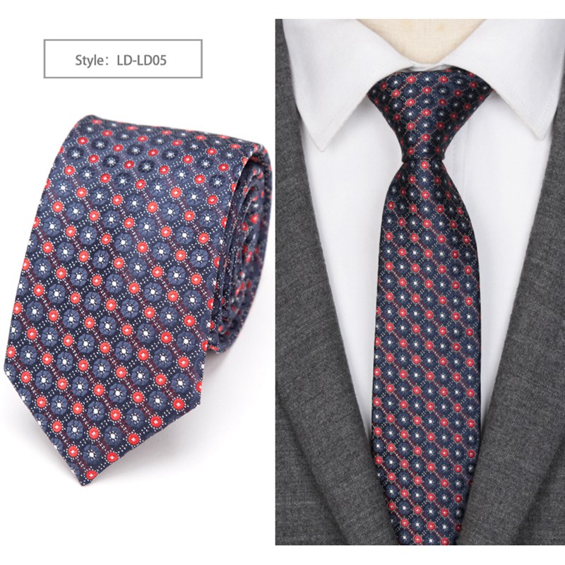 Cravate à rayures slim 6cm, Style anglais, JACQUARD tissé, à la pour hommes: LD-LD05