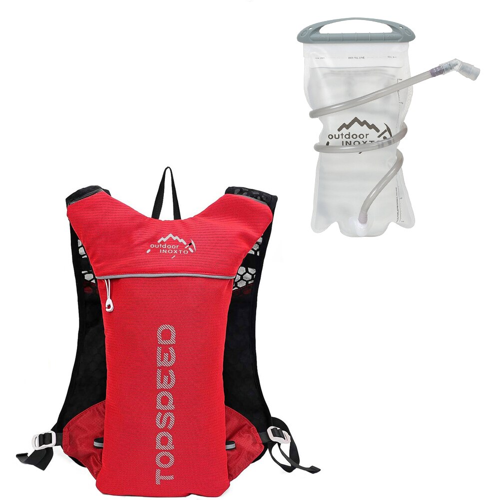 Cycling Backpack Outdoor Jogging Sports Hydration Backpack Optional 1.5 Bladder Water Bag For Backpack Running Hiking: Red