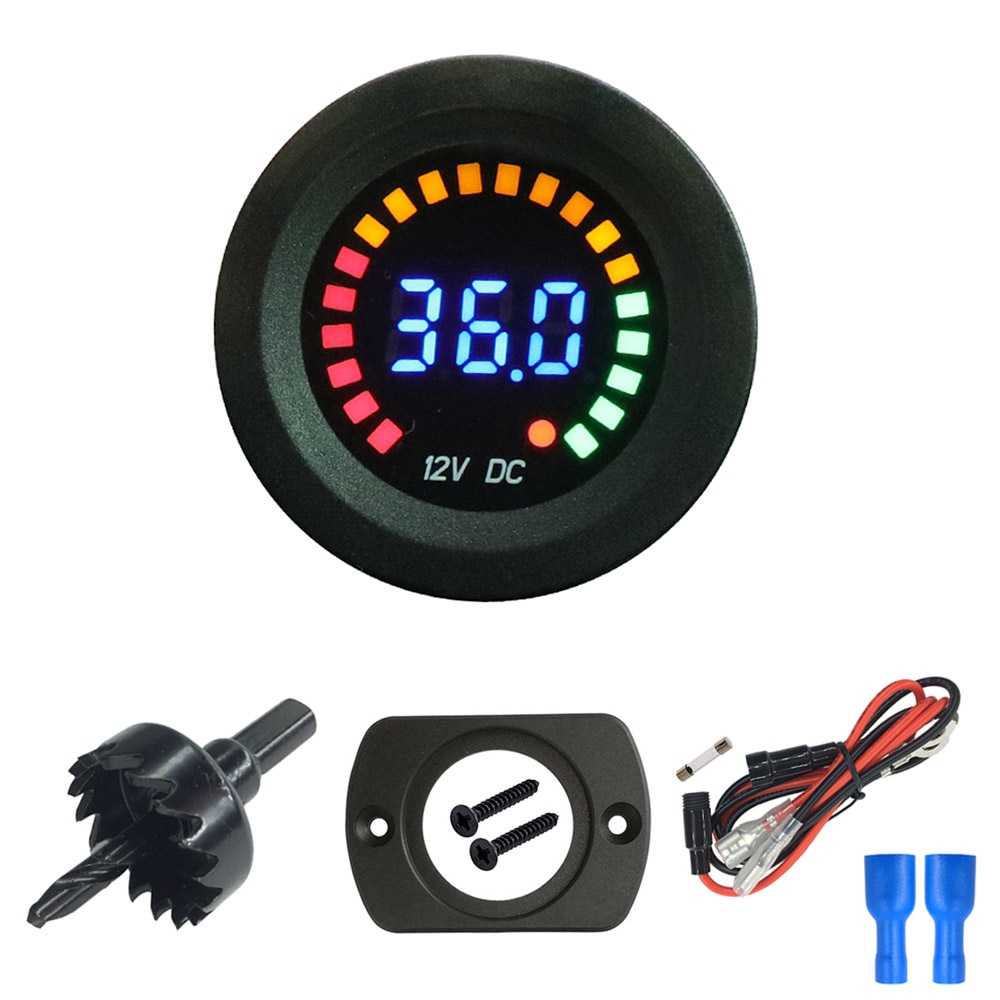Wasserdichte Motorrad LED-anzeige Spannung Meter 12V Digital Volt messer Voltmeter Tafel Auto Spannung Monitore für Fahrzeug Stiefel ATV