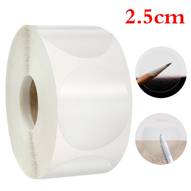 500Pcs A Roll Round Pvc Transparent Sticker Scrapbooking for Package and Evenlope Seal Labels Clear Stickers Waterproof Adhesive: 2