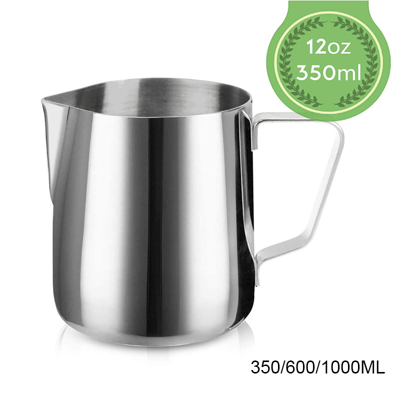 Koffie Latte 304 Rvs Beker Melk Opschuimen Werper Kruik, 350/600/1000 Ml Espresso Cappuccino Cup Dubbele Schaal