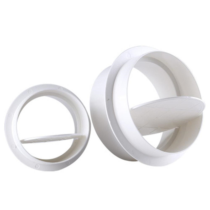 Draft Blocker Damper Ventilation Check Valve Draught Back Shutter for Inline Ducting Kitchen Home Ventilation Grill
