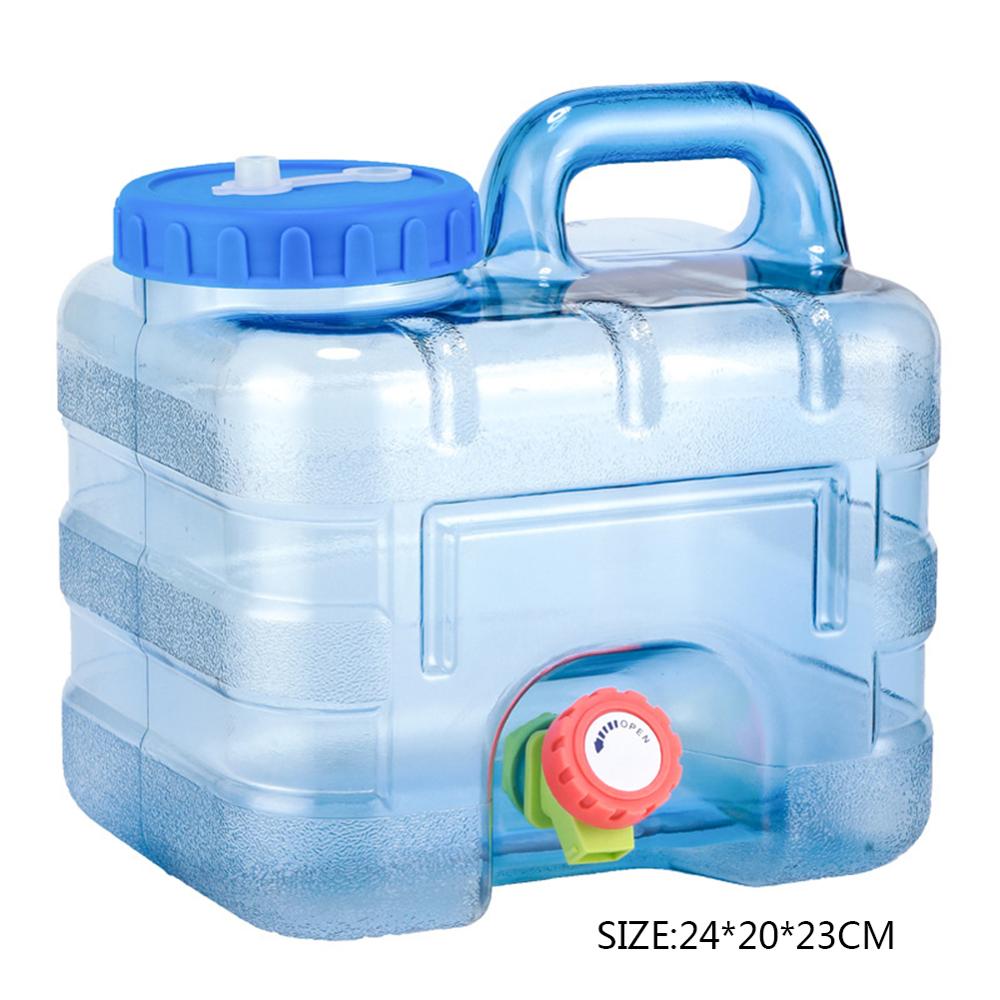 Bærbar vandtankcontainer 7.5/10/12/15l bilkørsel pc tykvandsspandcontainer med vandhane til campingvandring: 7.5l